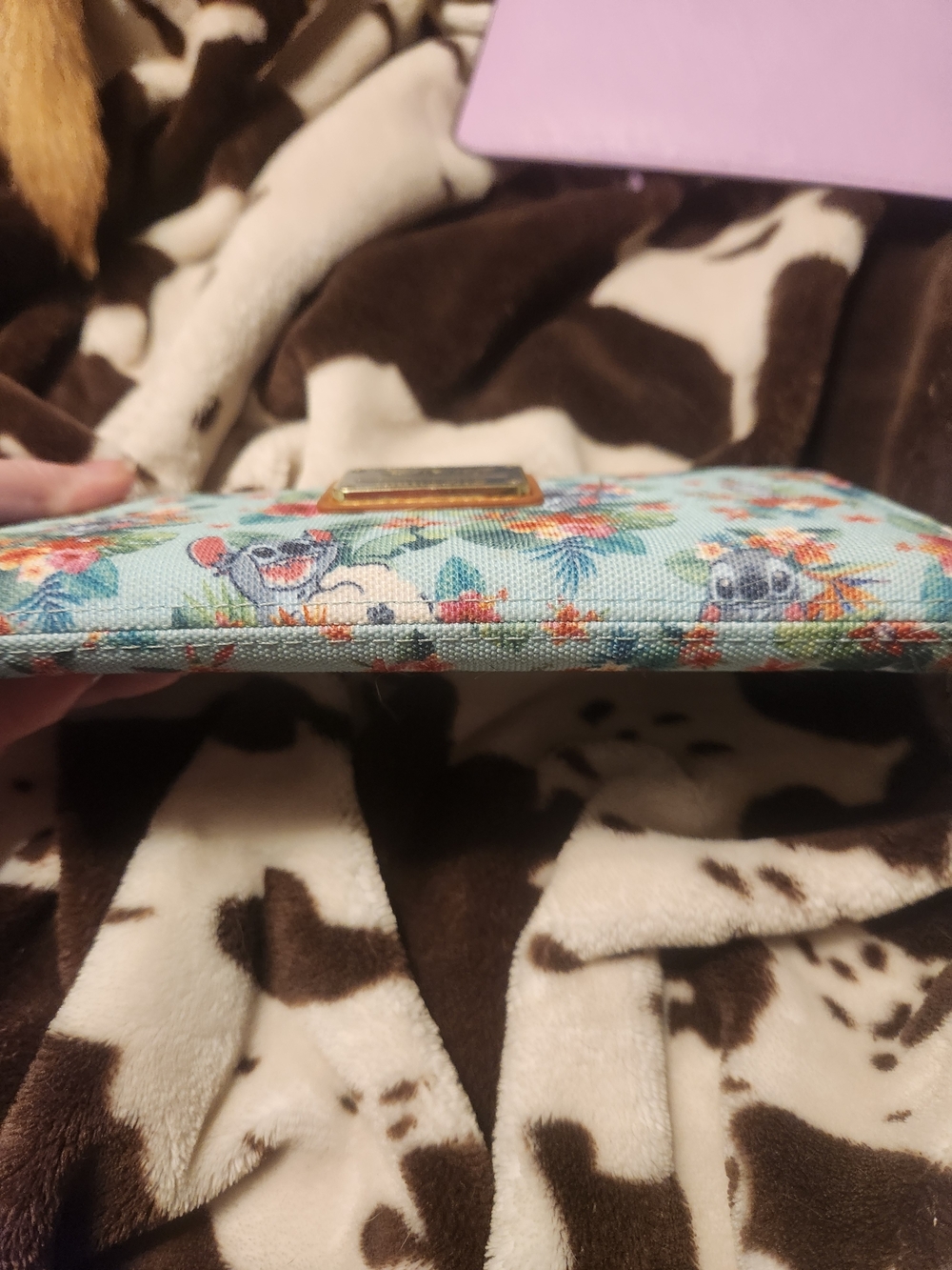 Loungefly Disney Stitch Floral Zip Wallet - Light Blue, Pink, Orange, Green - Picture 2 of 4